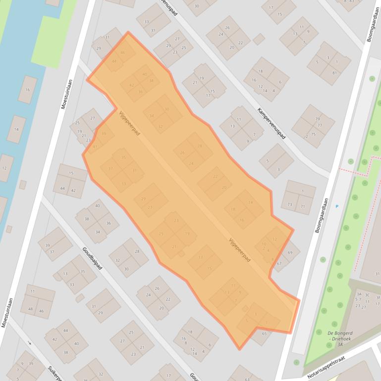 Kaart van postcodegebied 1036KK.