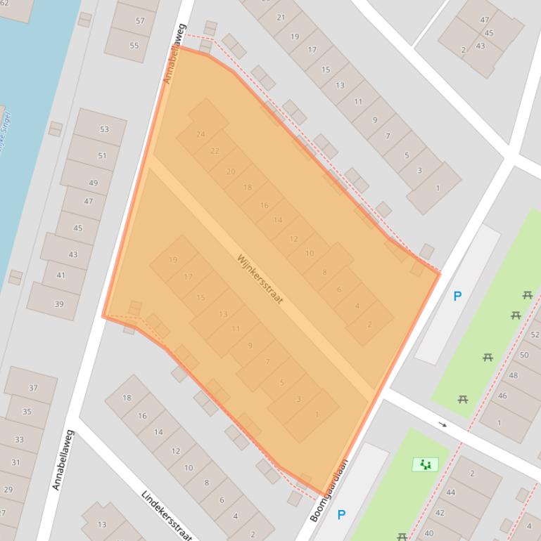 Kaart van postcodegebied 1036KP.