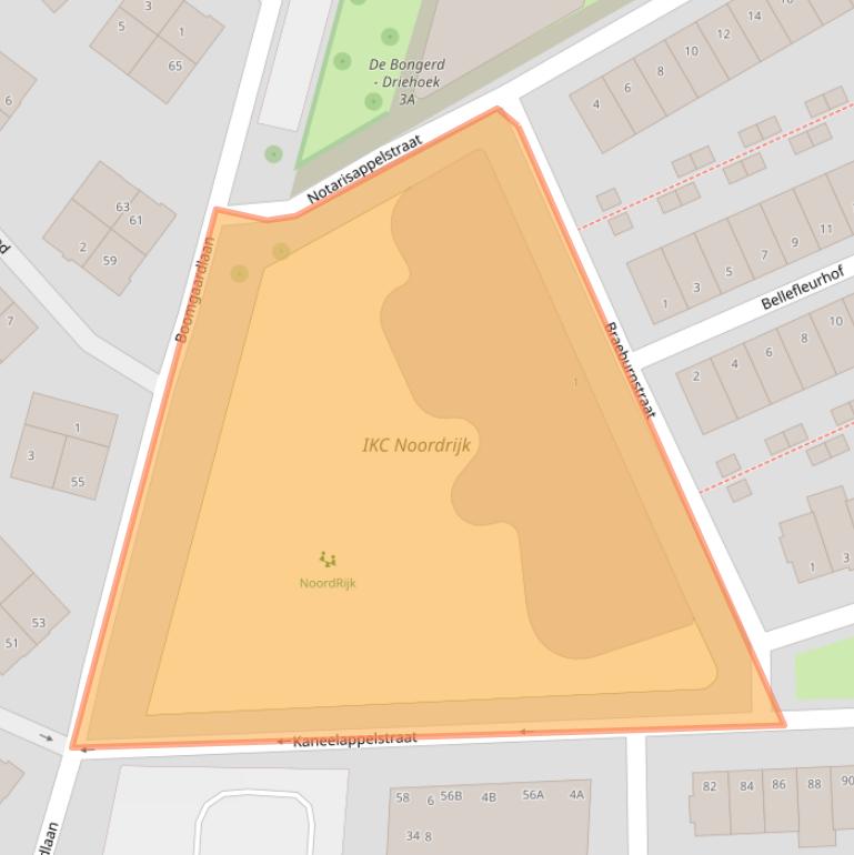 Kaart van postcodegebied 1036LD.