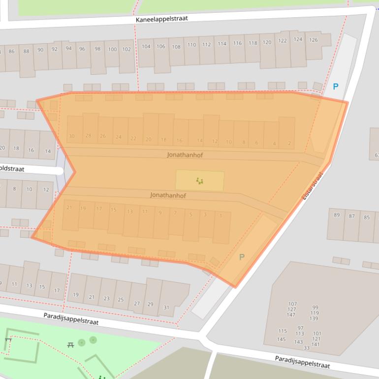 Kaart van postcodegebied 1036LJ.