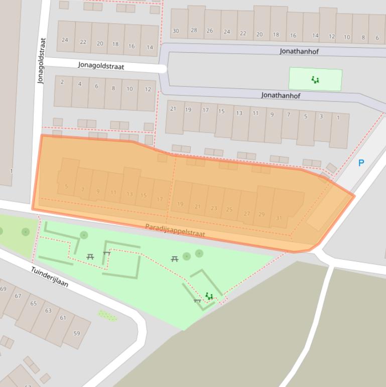 Kaart van postcodegebied 1036LL.