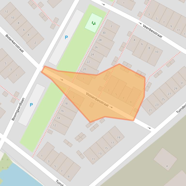 Kaart van postcodegebied 1036LR.