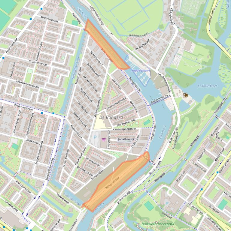 Kaart van postcodegebied 1036LZ.