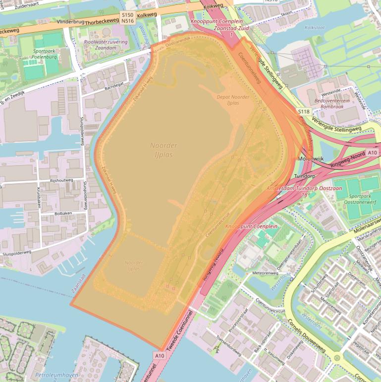 Kaart van postcodegebied 1037.