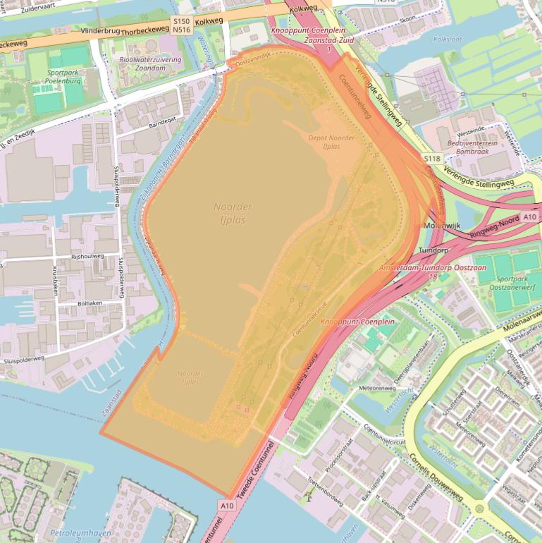 Kaart van postcodegebied 1037RK.