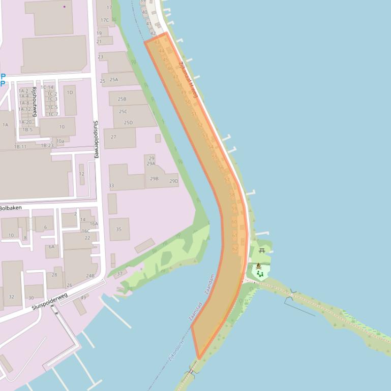 Kaart van postcodegebied 1037RS.