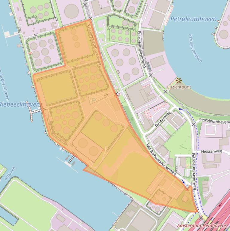 Kaart van postcodegebied 1041AD.