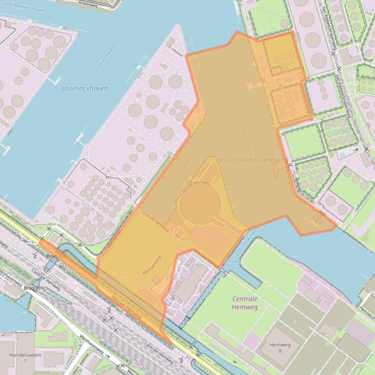 Kaart van postcodegebied 1041AJ.