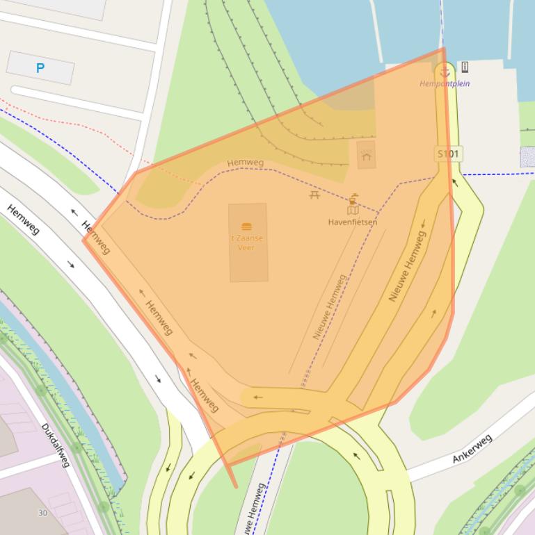 Kaart van postcodegebied 1041AL.