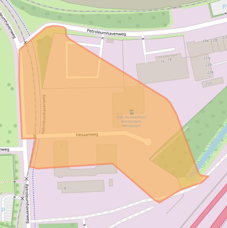 Kaart van postcodegebied 1041AX.