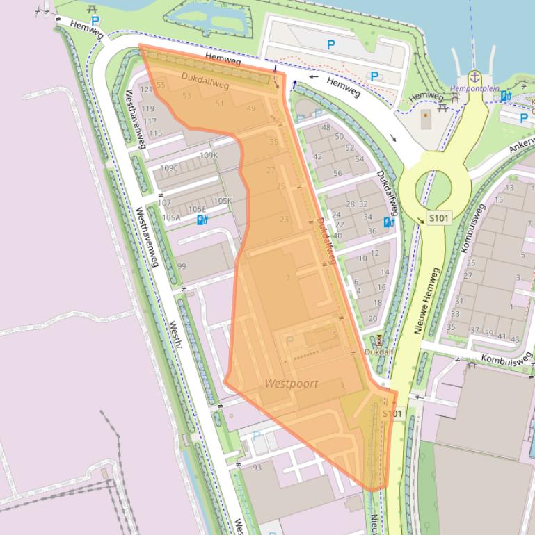 Kaart van postcodegebied 1041BC.