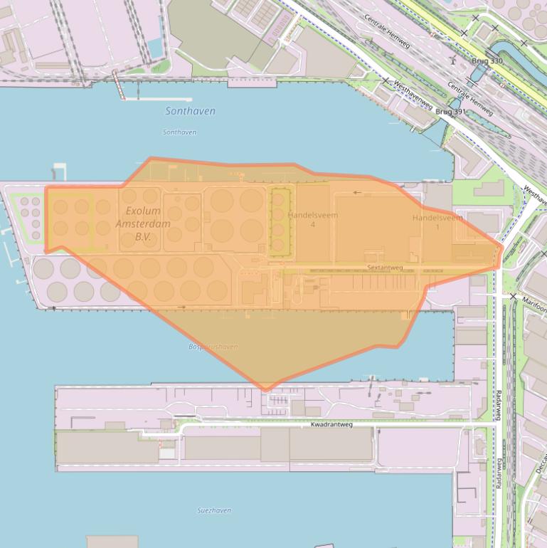 Kaart van postcodegebied 1042AH.