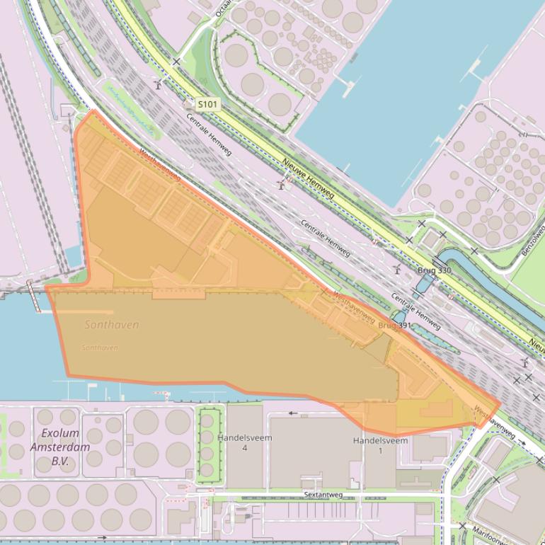 Kaart van postcodegebied 1042AL.