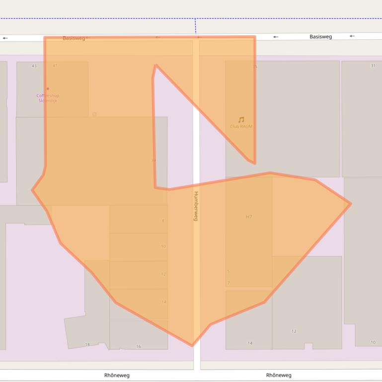 Kaart van postcodegebied 1043AC.