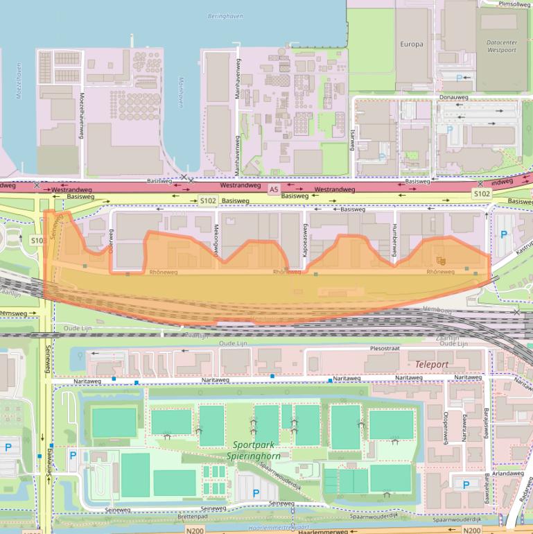 Kaart van postcodegebied 1043AH.