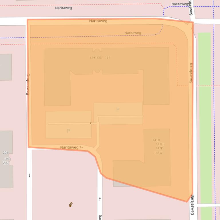 Kaart van postcodegebied 1043BS.
