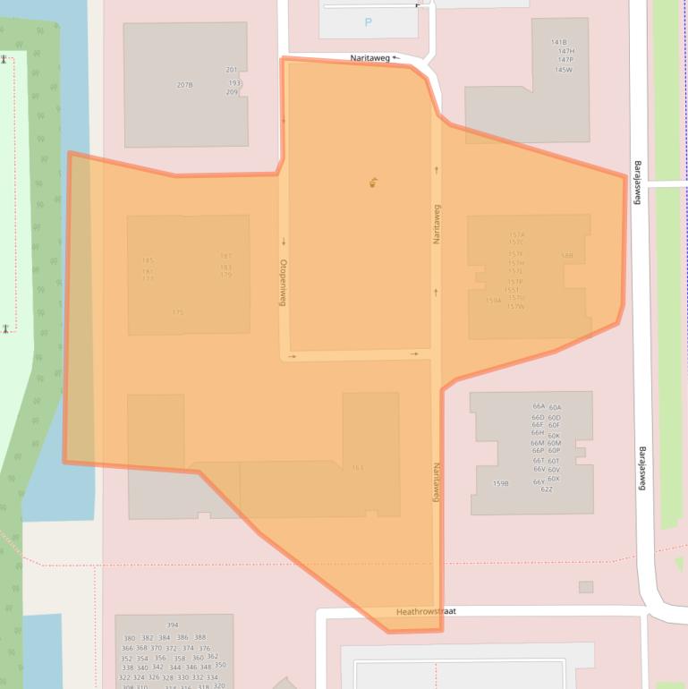 Kaart van postcodegebied 1043BW.