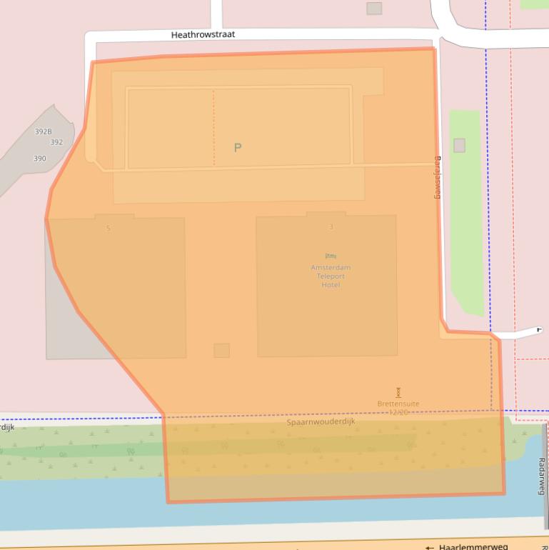 Kaart van postcodegebied 1043CE.