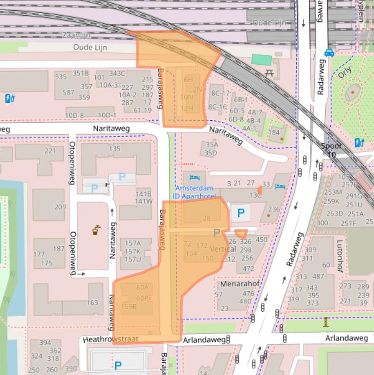 Kaart van postcodegebied 1043CP.