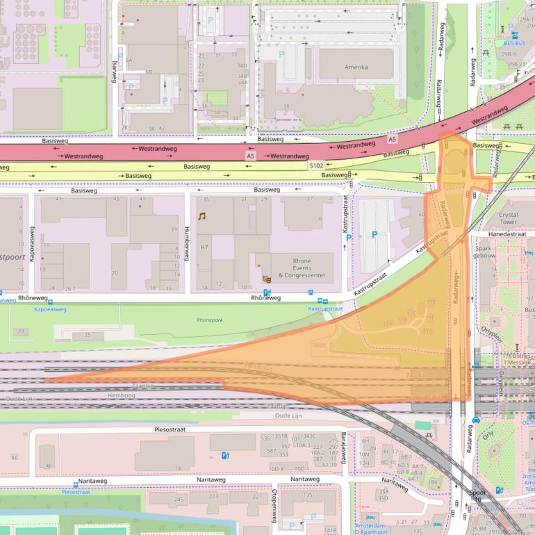 Kaart van postcodegebied 1043CR.