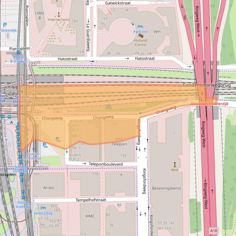 Kaart van postcodegebied 1043DZ.