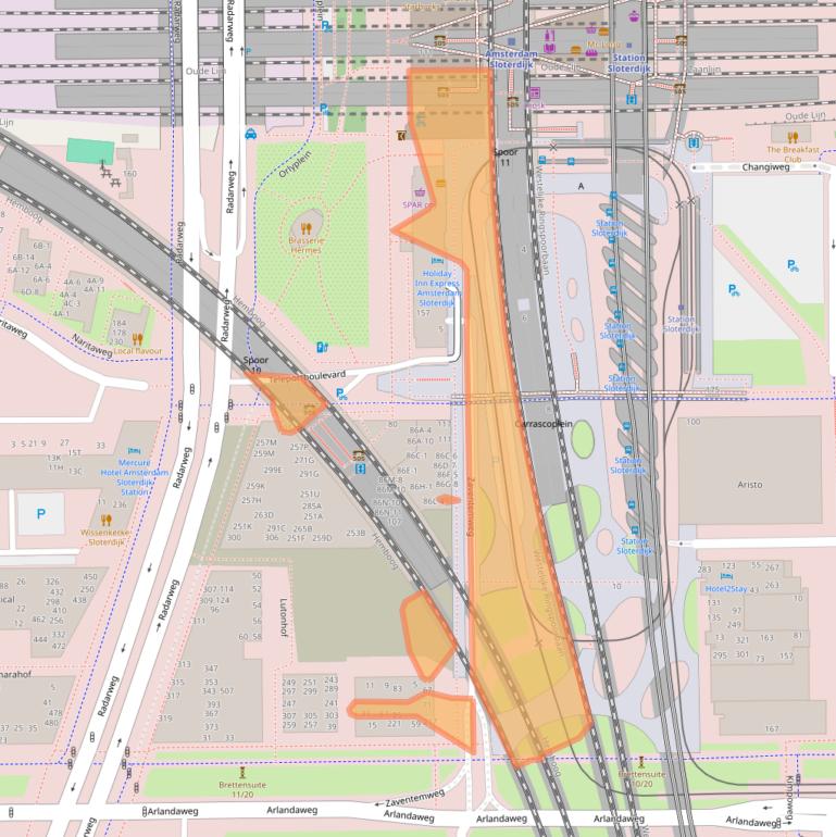 Kaart van postcodegebied 1043EH.
