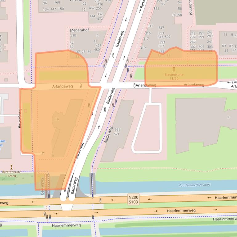 Kaart van postcodegebied 1043EW.
