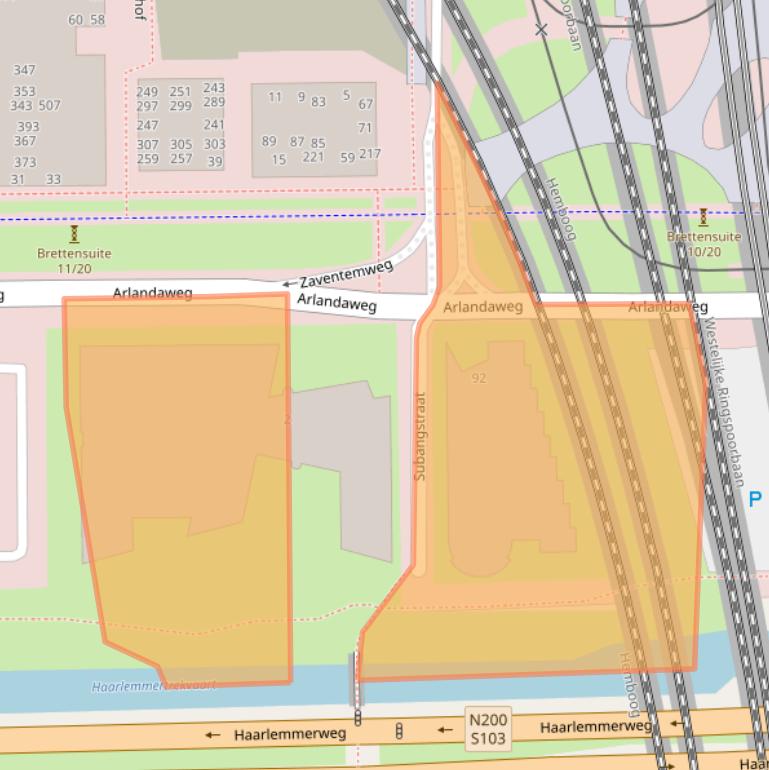 Kaart van postcodegebied 1043EX.