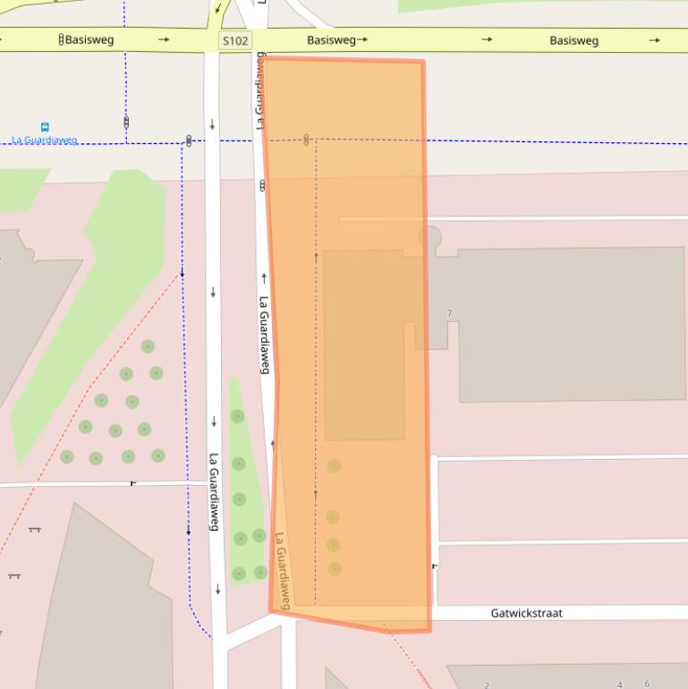 Kaart van postcodegebied 1043GK.