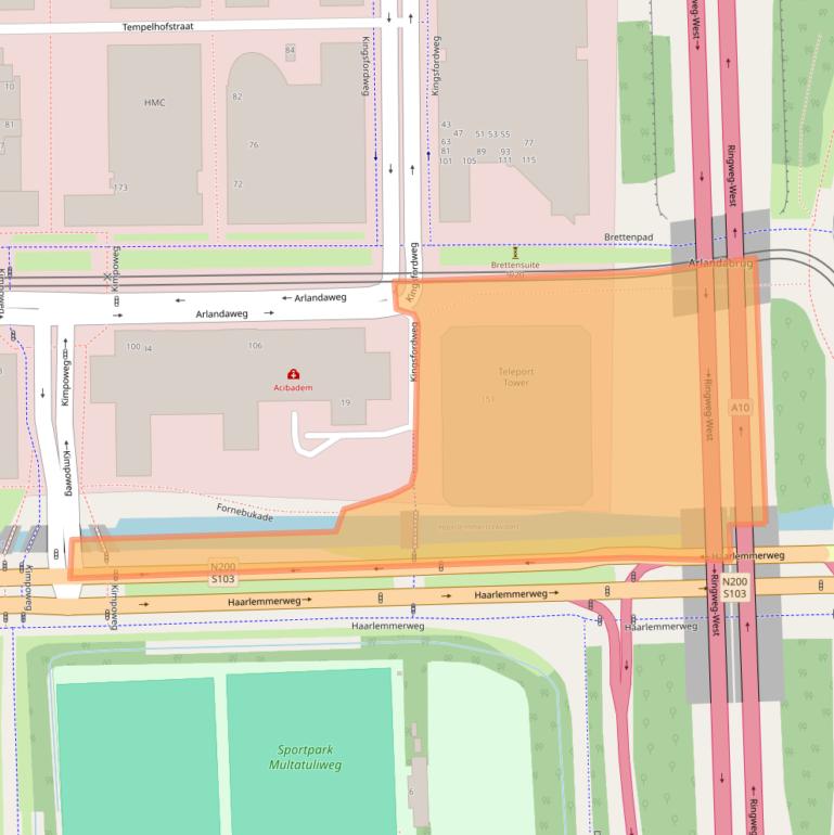 Kaart van postcodegebied 1043GR.