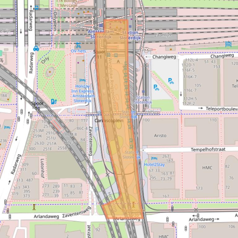 Kaart van postcodegebied 1043GV.