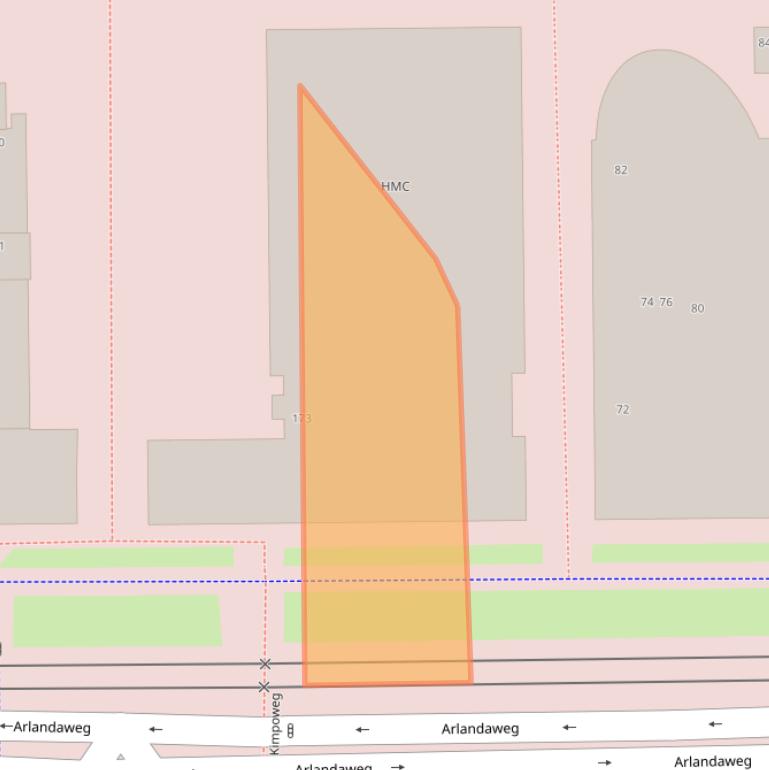 Kaart van postcodegebied 1043HR.