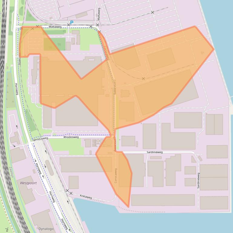 Kaart van postcodegebied 1044AB.