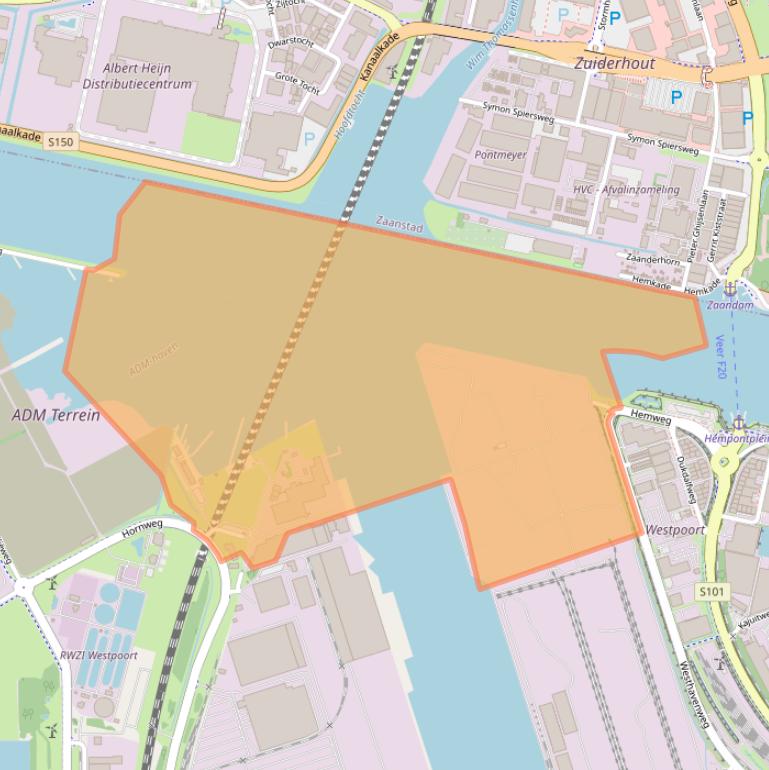 Kaart van postcodegebied 1044AL.