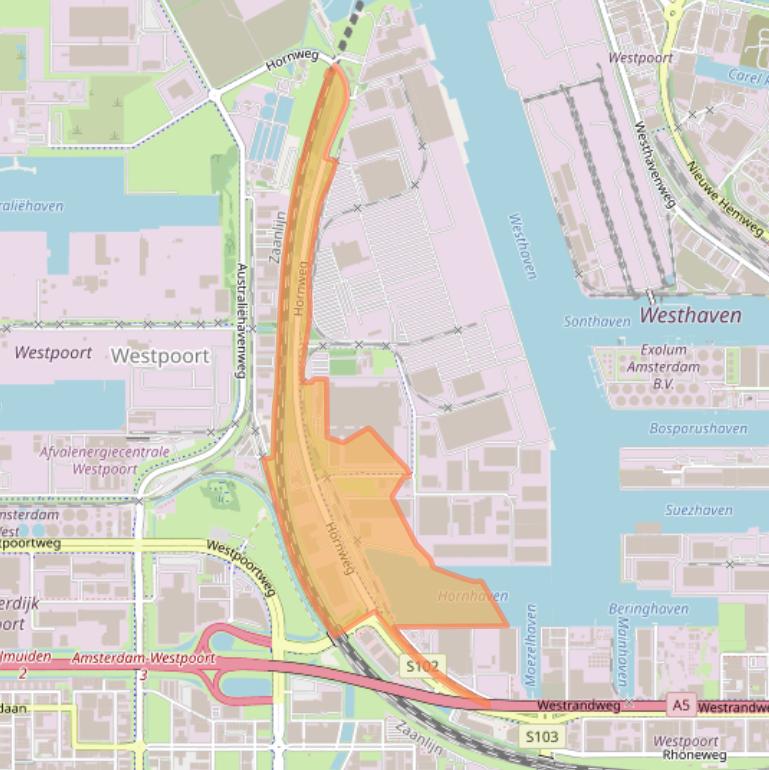 Kaart van postcodegebied 1044AN.