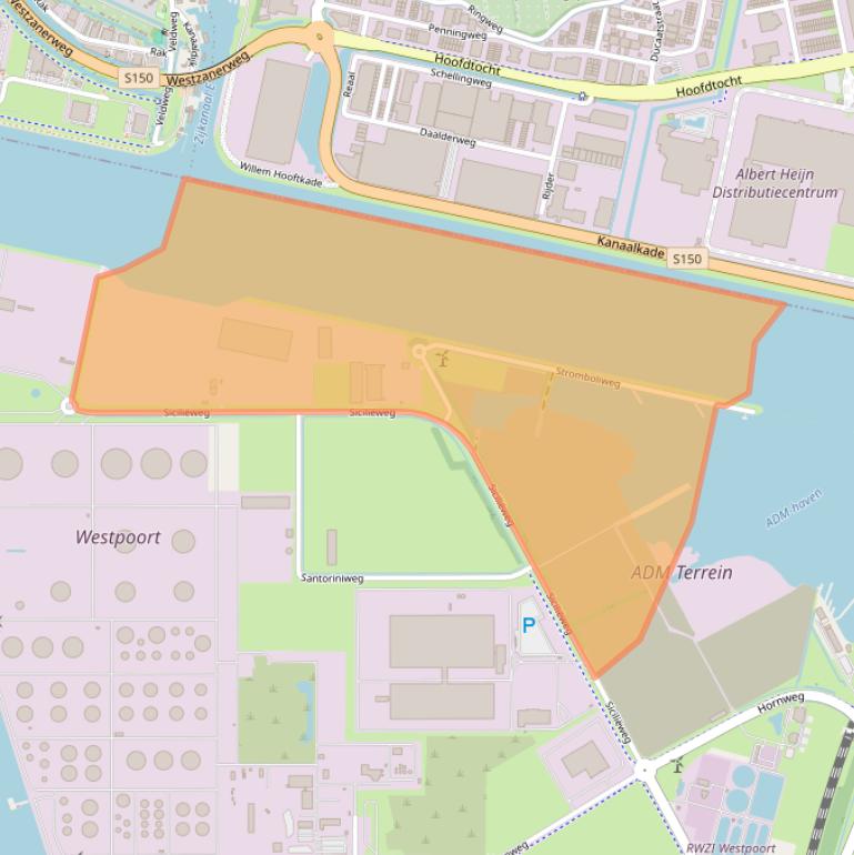 Kaart van postcodegebied 1045AS.