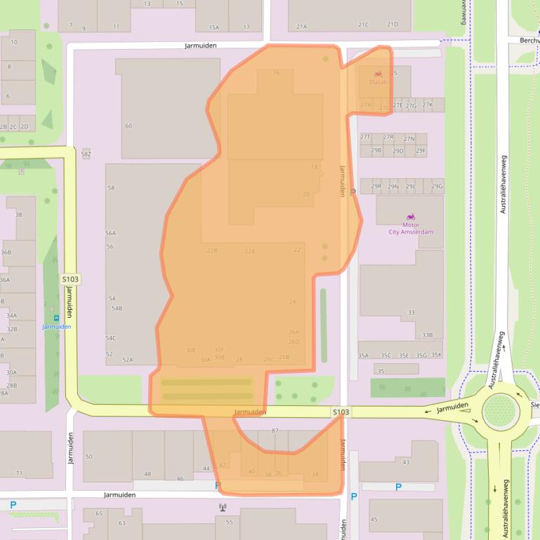 Kaart van postcodegebied 1046AD.