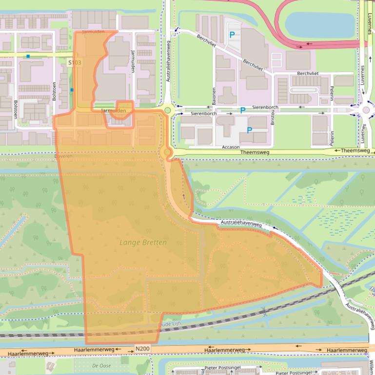 Kaart van postcodegebied 1046AE.