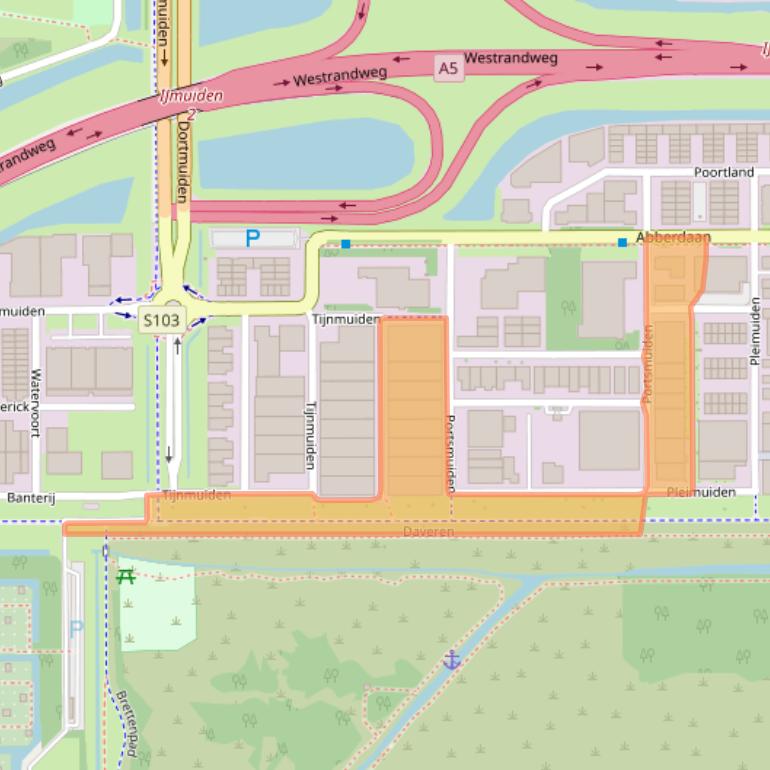 Kaart van postcodegebied 1046AH.
