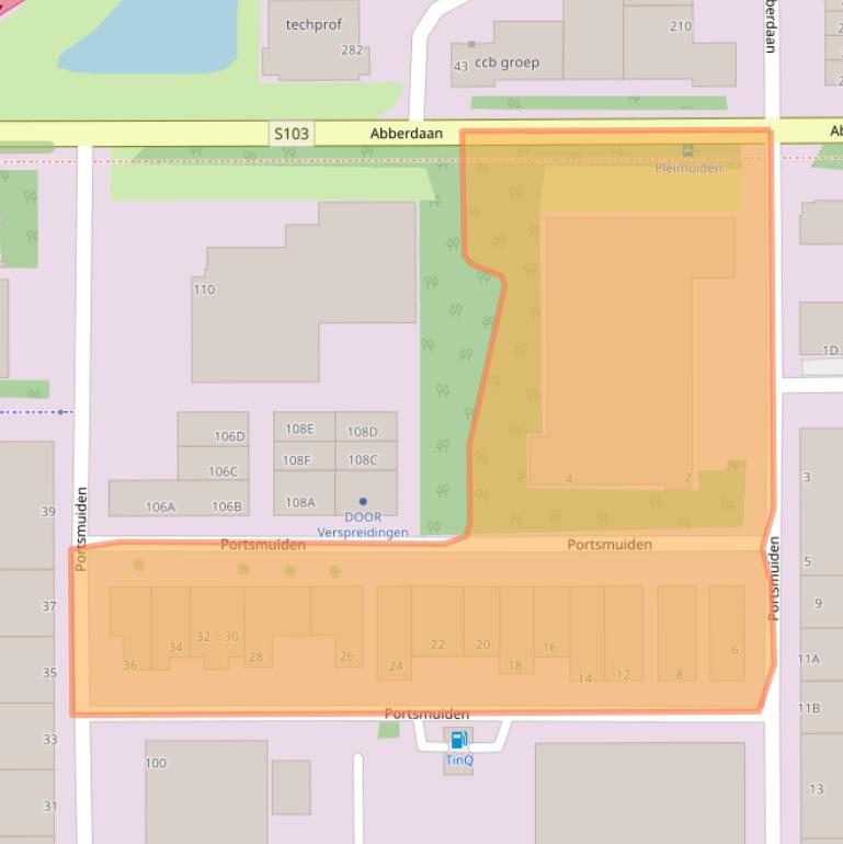 Kaart van postcodegebied 1046AJ.