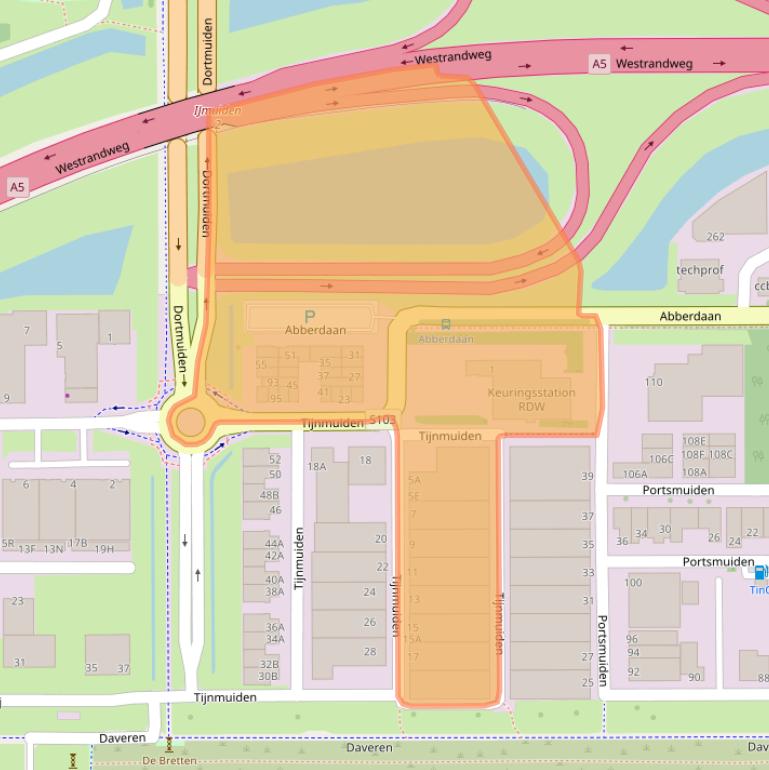 Kaart van postcodegebied 1046AK.
