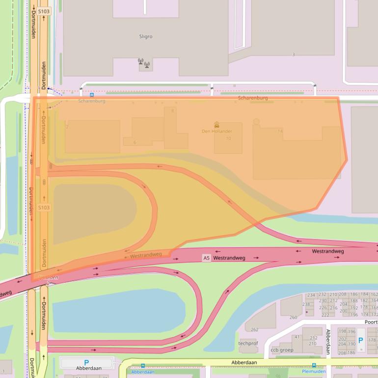 Kaart van postcodegebied 1046BB.