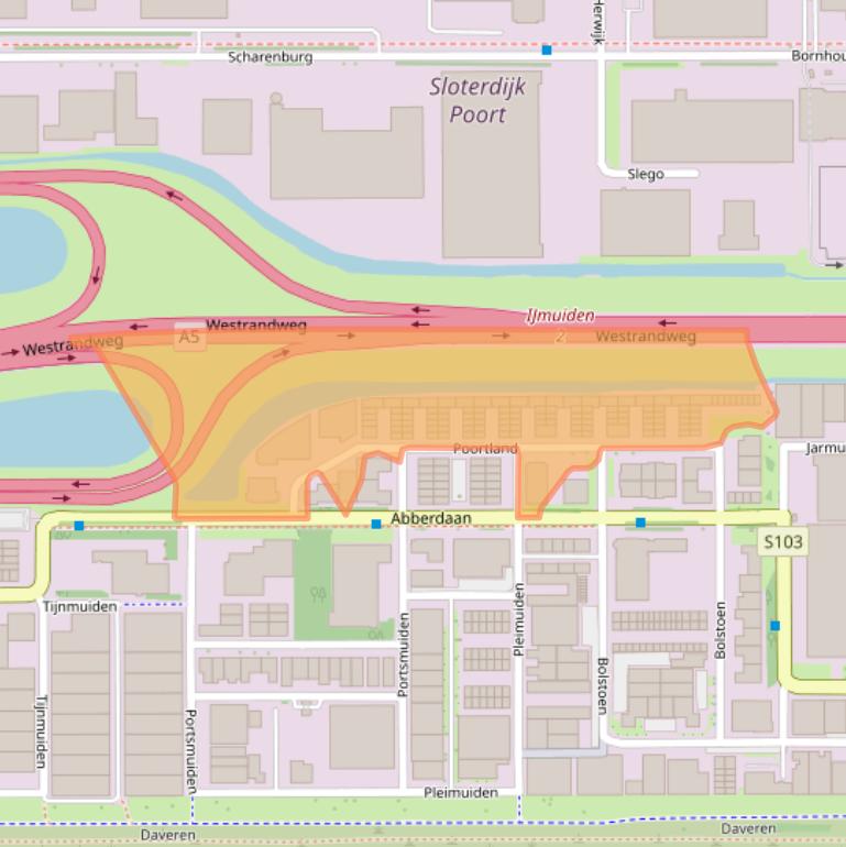 Kaart van postcodegebied 1046BD.