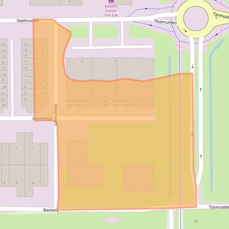 Kaart van postcodegebied 1046BG.