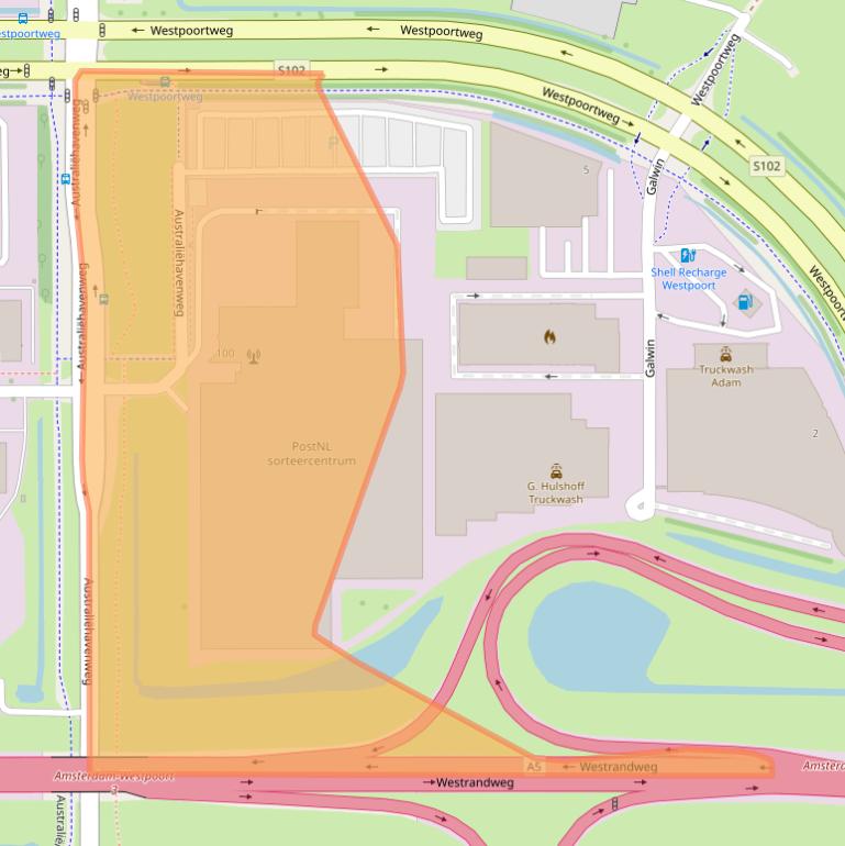 Kaart van postcodegebied 1046BP.