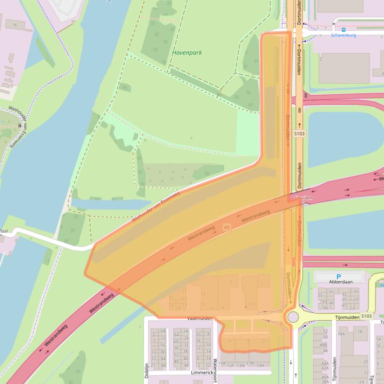 Kaart van postcodegebied 1046BV.