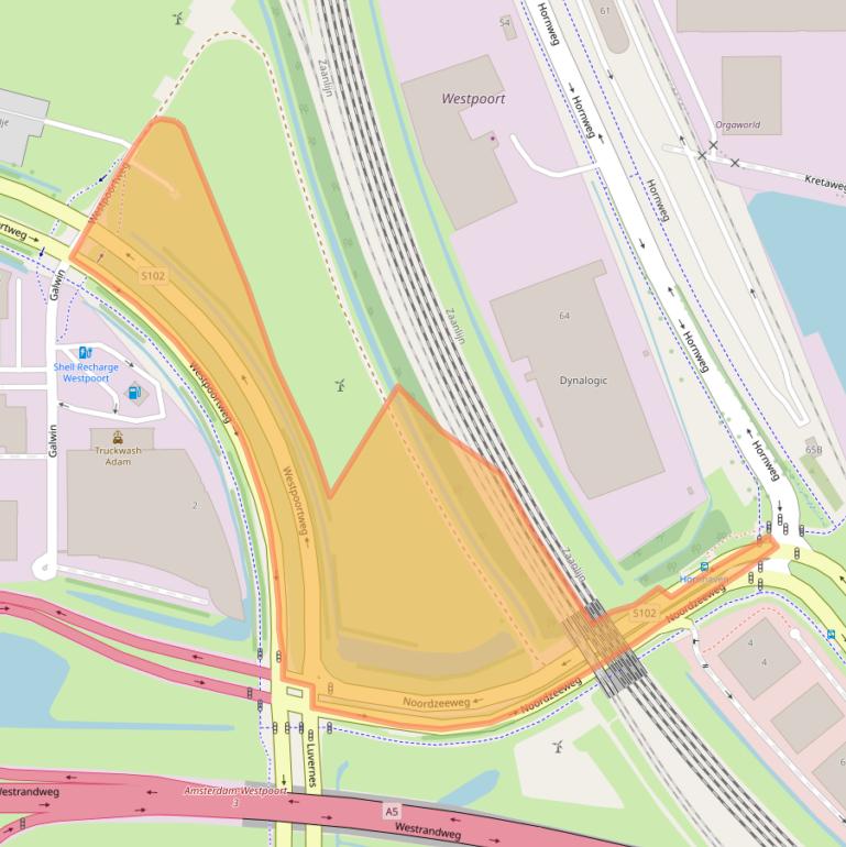 Kaart van postcodegebied 1046BW.