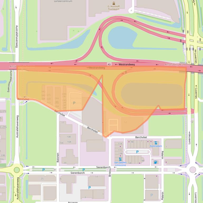 Kaart van postcodegebied 1046CA.