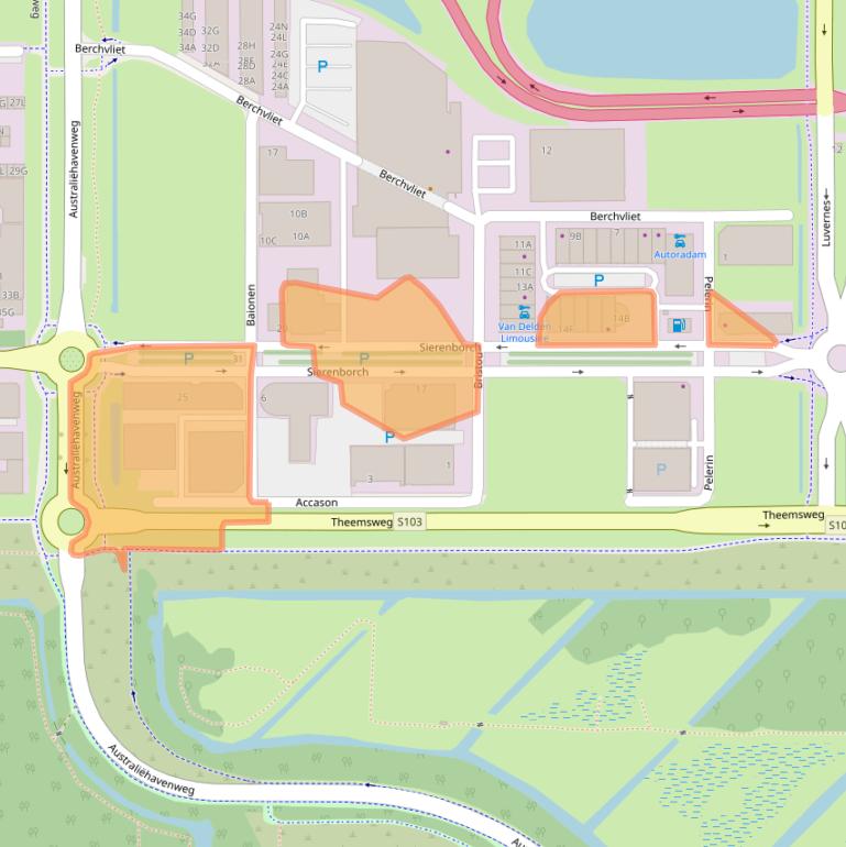 Kaart van postcodegebied 1046CJ.