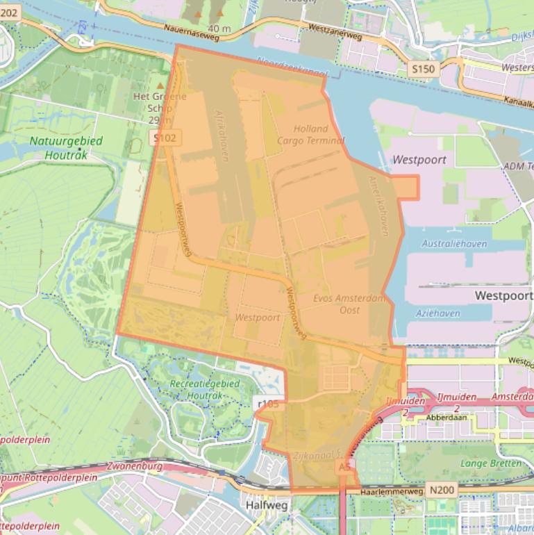 Kaart van postcodegebied 1047.